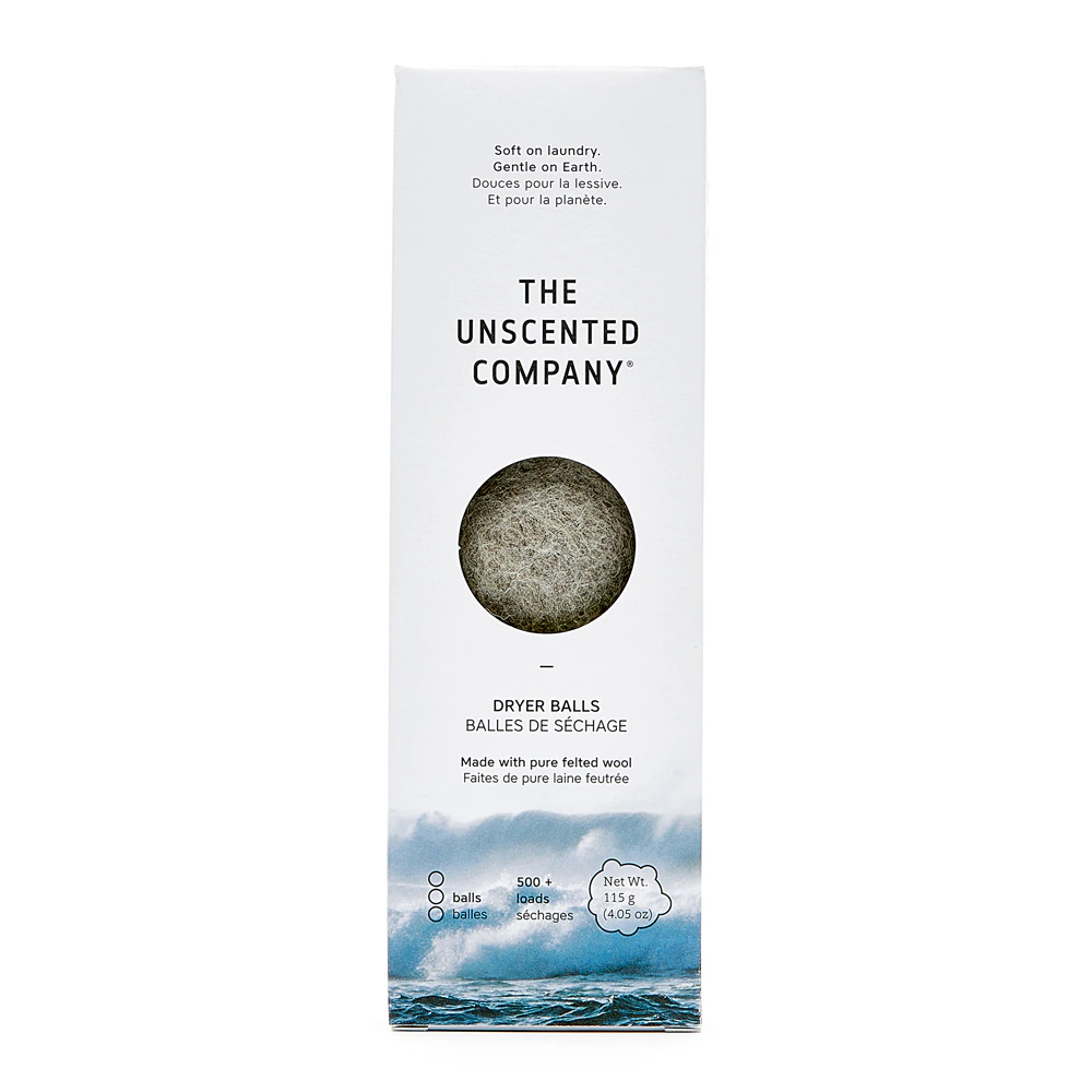 The Unscented Company Dryer Balls - Pure Natural Wool -- 3 Dryer Balls