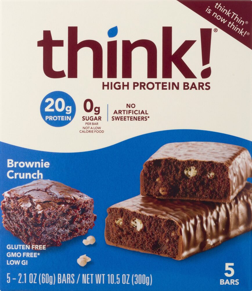 think! High Protein Bar Brownie Crunch -- 5 Bars