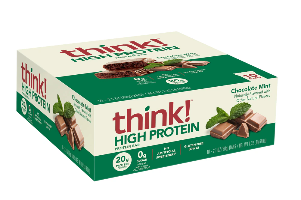 think! High Protein Bar Chocolate Mint -- 10 Bars