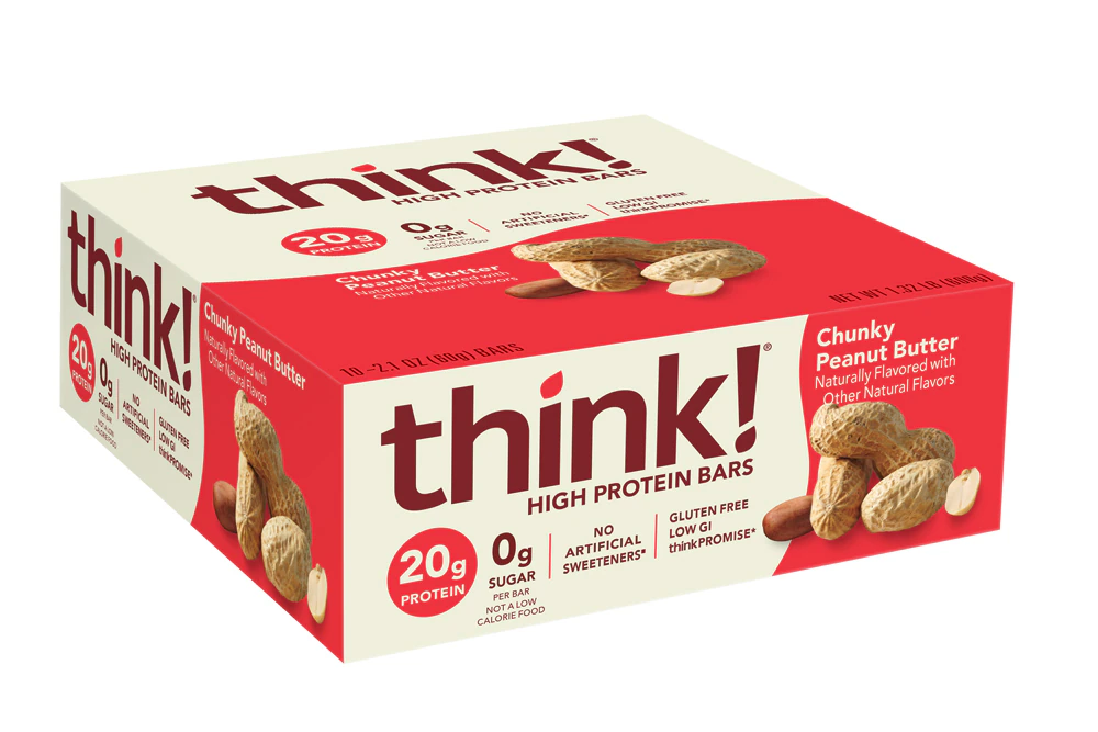 think! High Protein Bars Chunky Peanut Butter -- 10 Bars