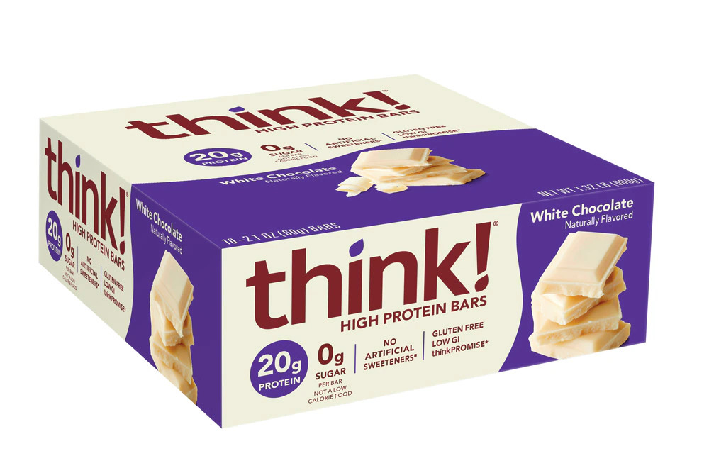 think! High Protein Bars White Chocolate -- 10 Bars