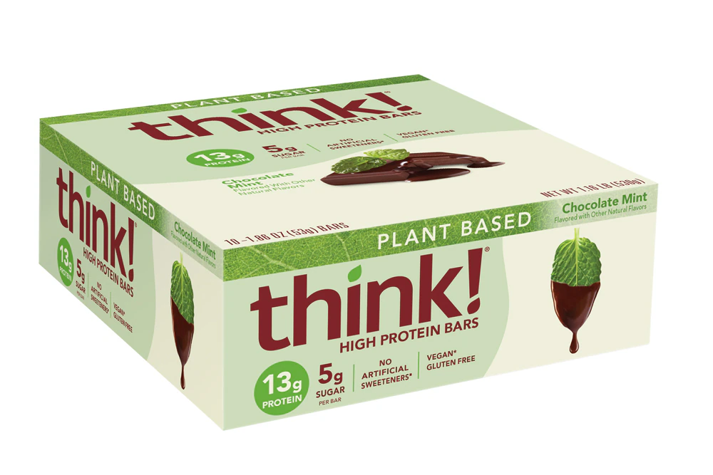 think! High Protein Plant-Based Bar Chocolate Mint -- 10 Bars