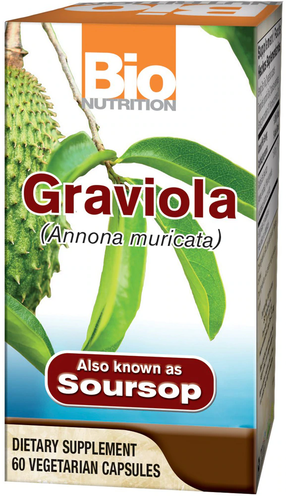 Bio Nutrition Soursop Graviola - Supports Cellular Health Immune Function & Digestive Wellness -- 1500 mg - 60 Vegetarian Capsules