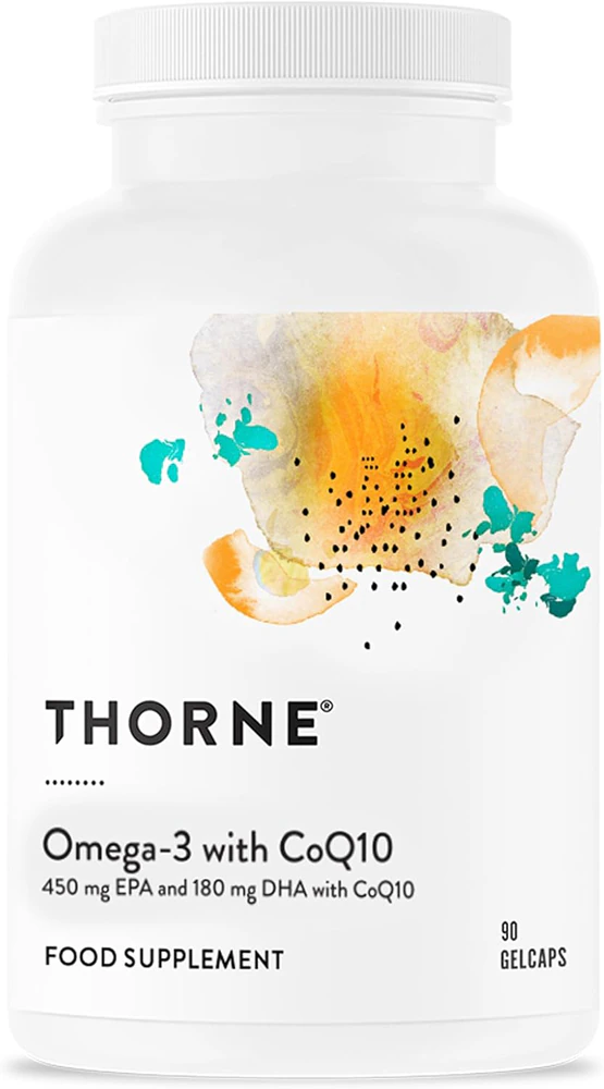 Thorne Omega-3 with CoQ10 -- 90 Gel Caps
