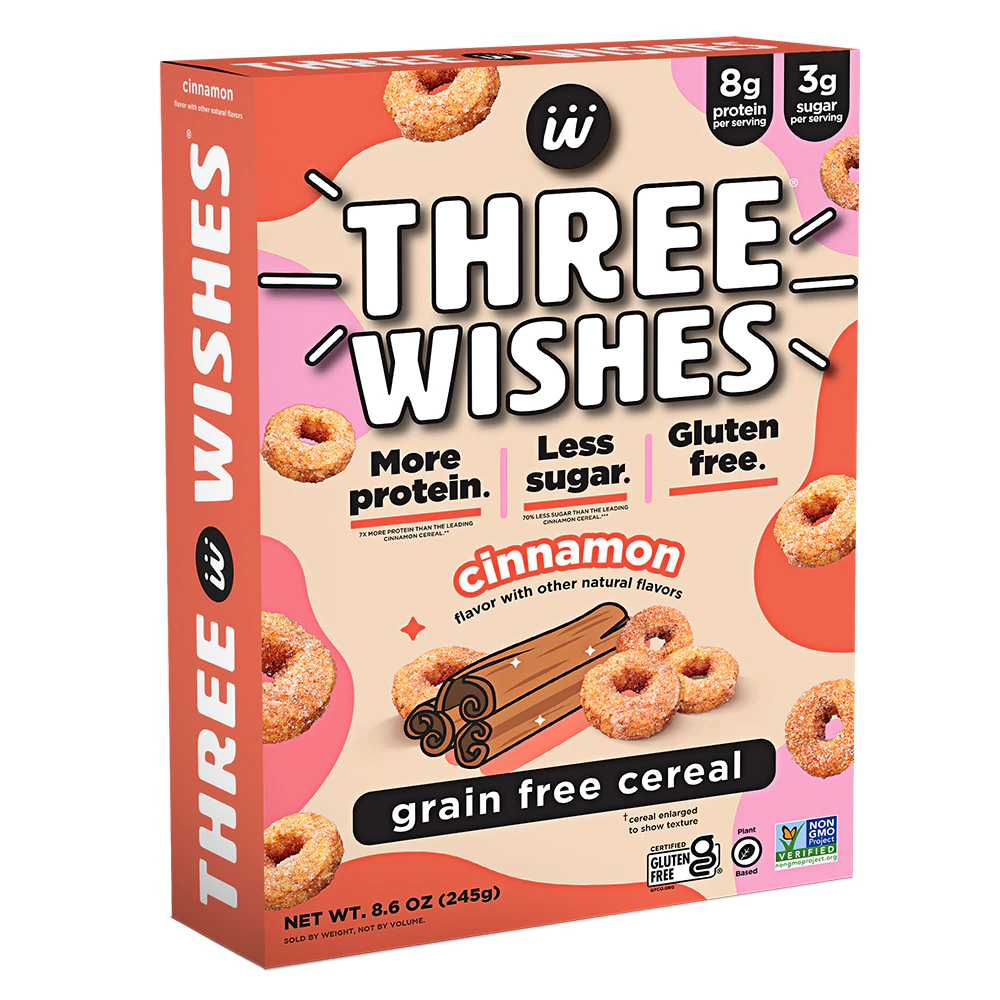 Three Wishes Gluten Free Cereal High Protein Cinnamon -- 8.6 oz