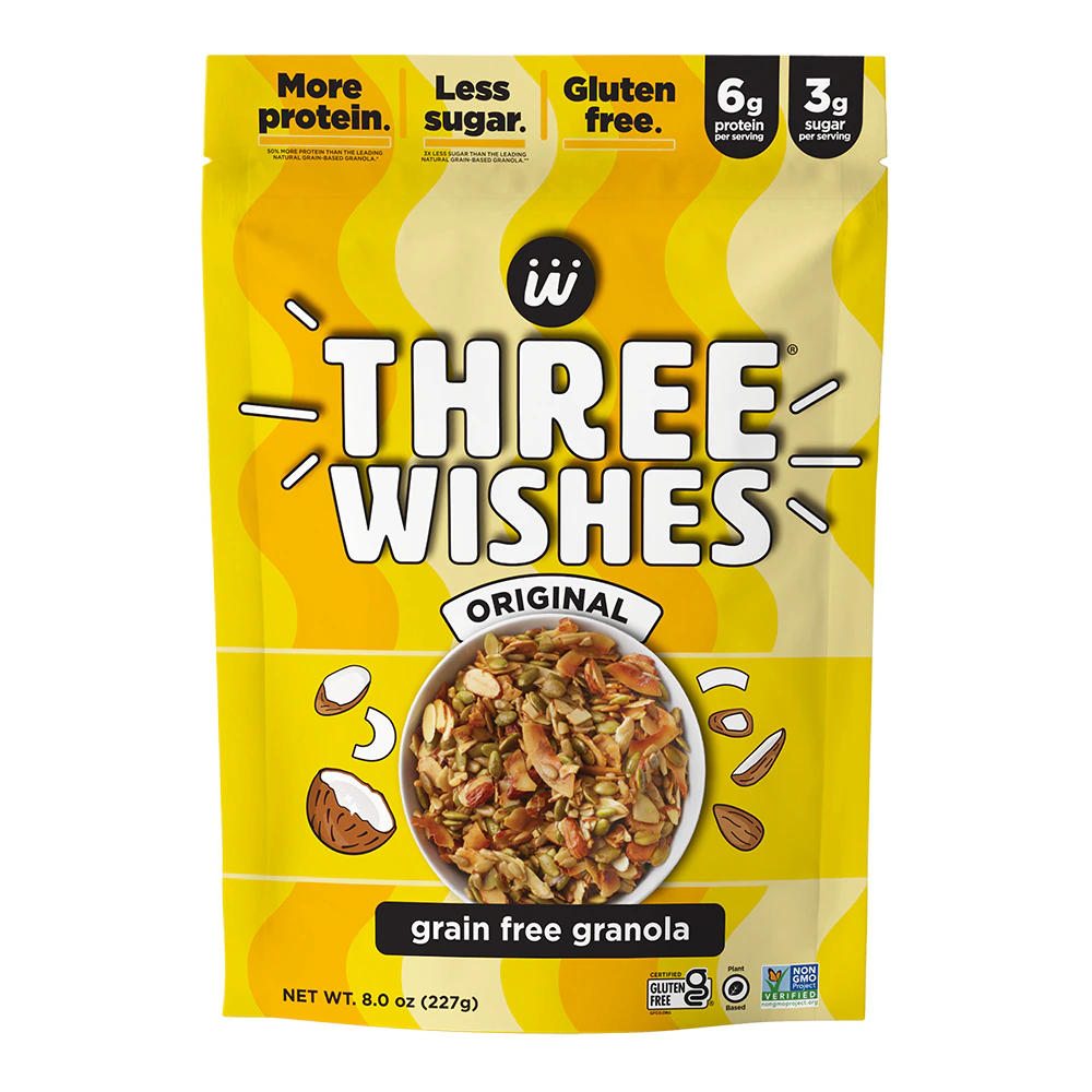 Three Wishes Gluten Free Protein Grain Free Granola Original -- 8 oz