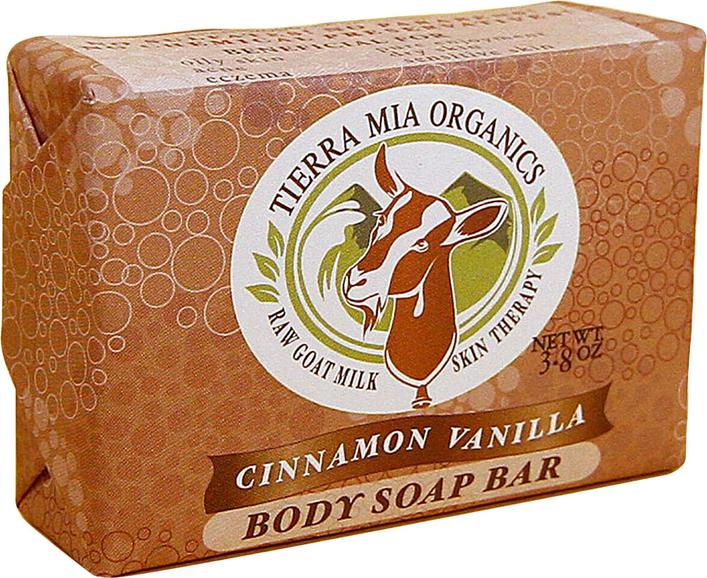 Tierra Mia Organics Goat Milk Body Soap Bar Cinnamon Vanilla -- 3.8 oz