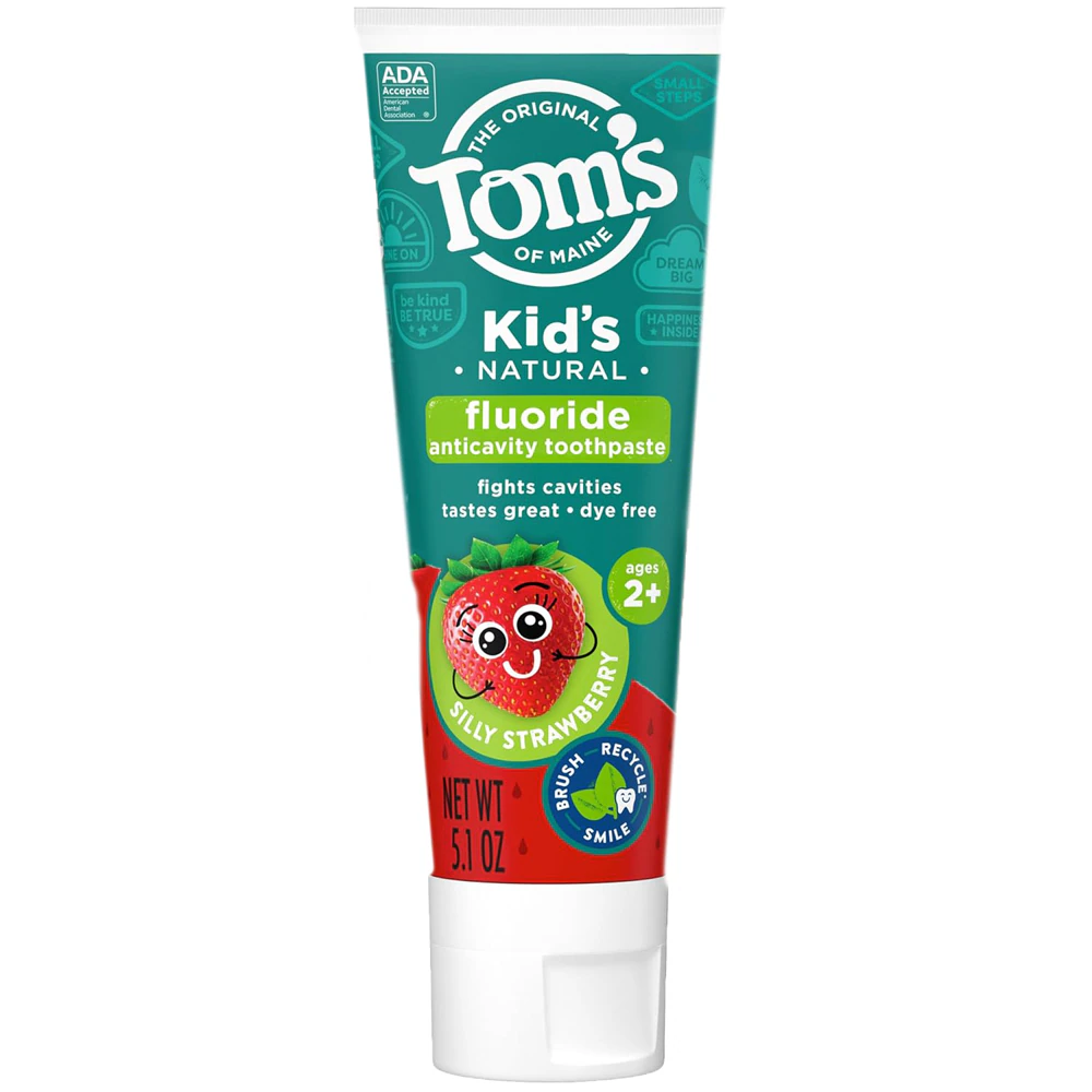 Tom's of Maine Kid's Toothpaste Natural Flouride Silly Strawberry -- 5.1 oz