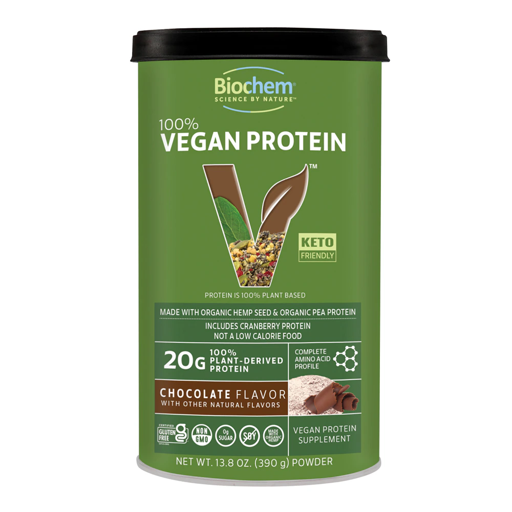 Biochem Sports 100% Vegan Protein Chocolate -- 13.8 oz