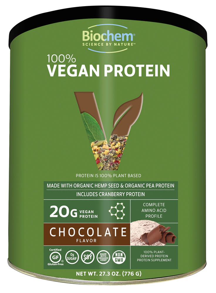 Biochem Sports 100% Vegan Protein Chocolate -- 27.3 oz