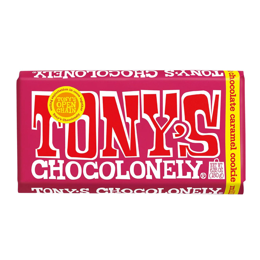 Tony's Chocolonely Bar 32% Milk Chocolate Caramel Cookie -- 6.35 oz