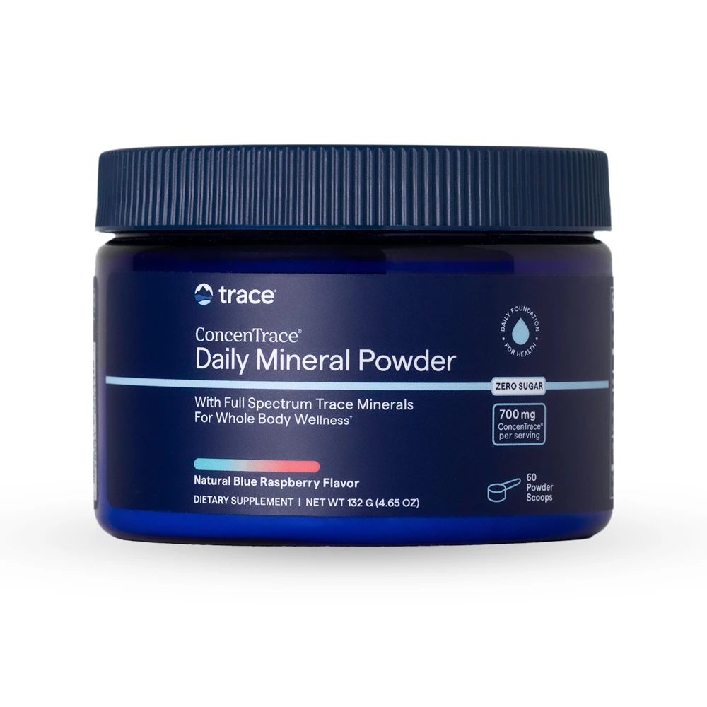 Trace Minerals Research ConcenTrace Daily Mineral Powder Blue Raspberry -- 6.35 oz