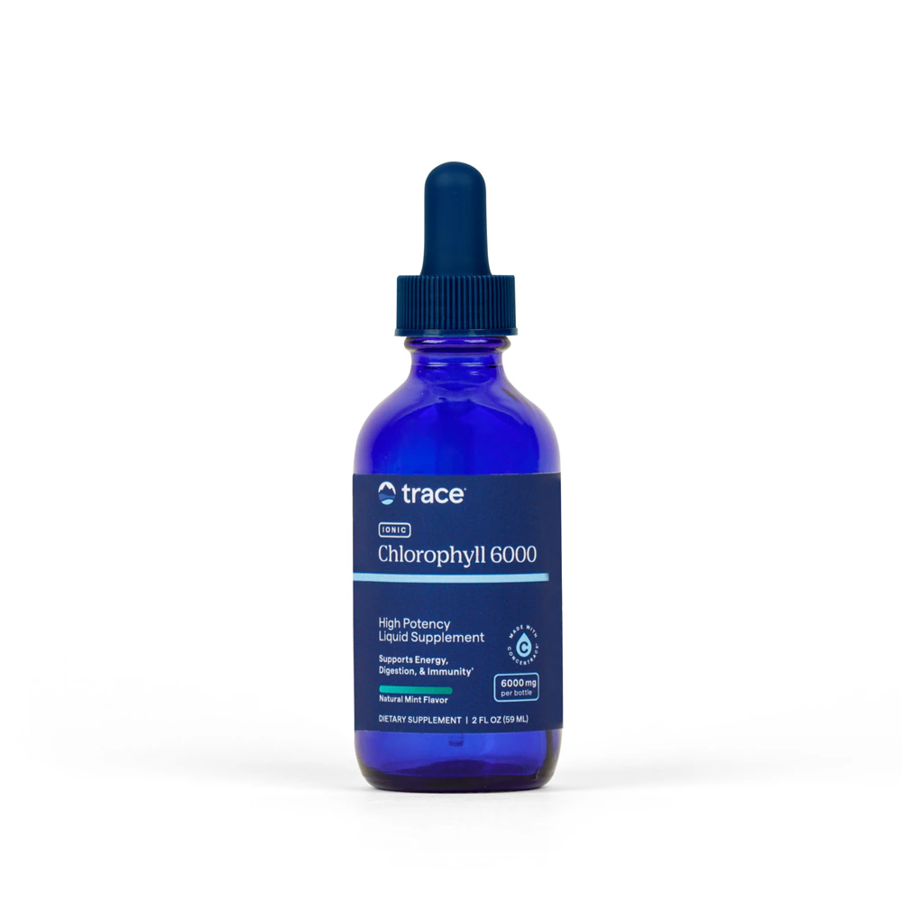 Trace Minerals Research Concentrated Ionic Chlorophyll Mint -- 6000 mg per Bottle - 2.3 fl oz