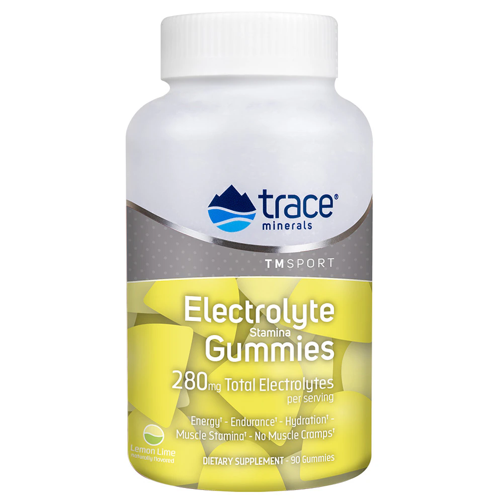 Trace Minerals Research Electrolyte Stamina Gummies Lemon Lime -- 263 mg - 90 Gummies