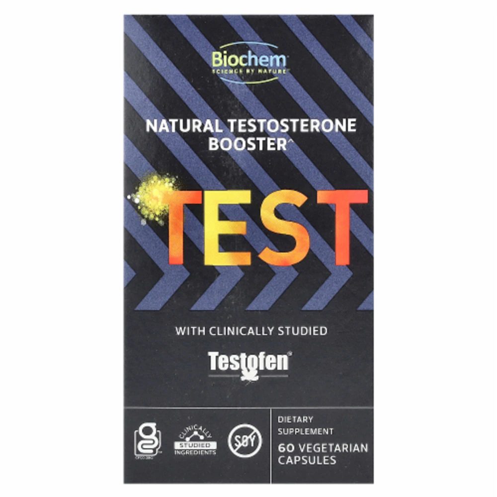 Biochem Sports TEST Natural Testosterone Booster -- 60 Vegetarian Capsules