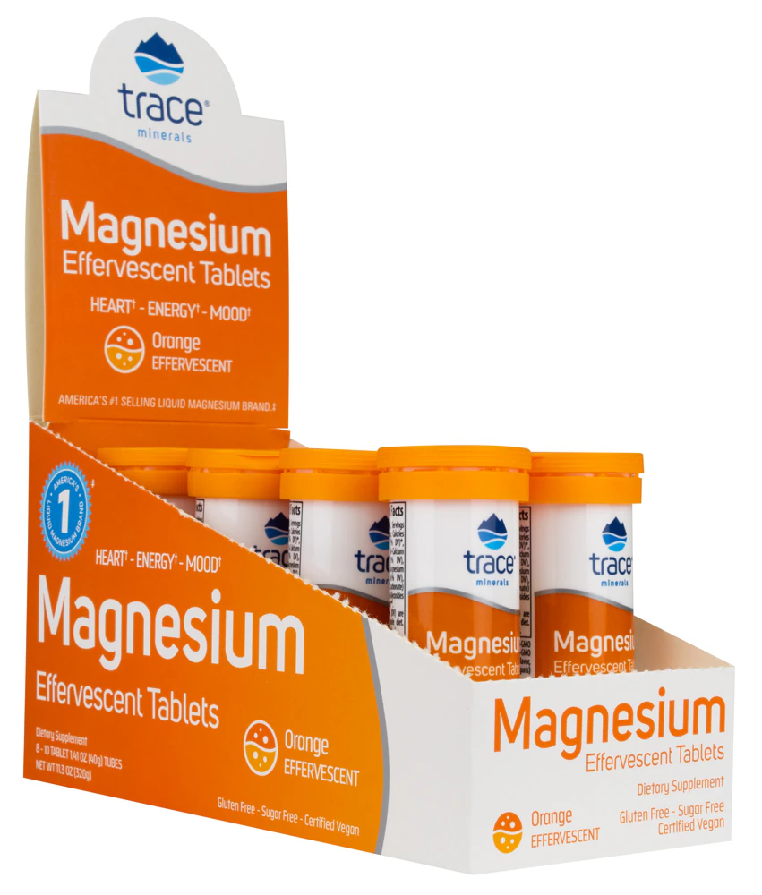 Trace Minerals Research Magnesium Effervescent Tablets Orange -- 80 Tablets