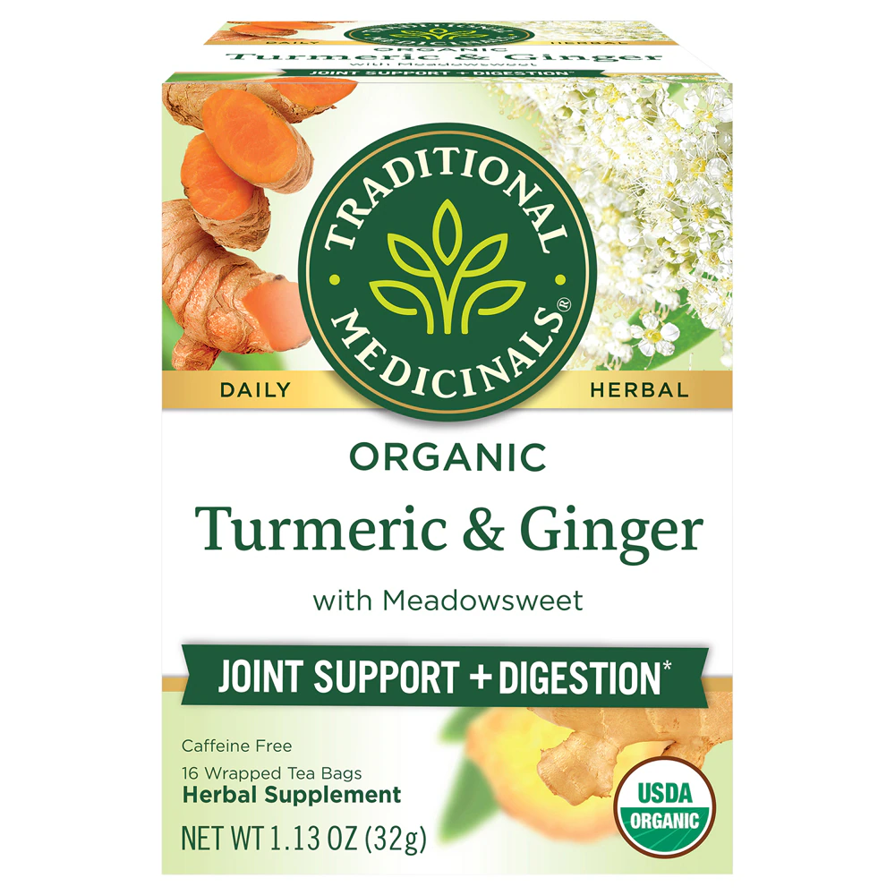 Traditional Medicinals Herbal Tea Organic Turmeric & Ginger -- 16 Tea Bags