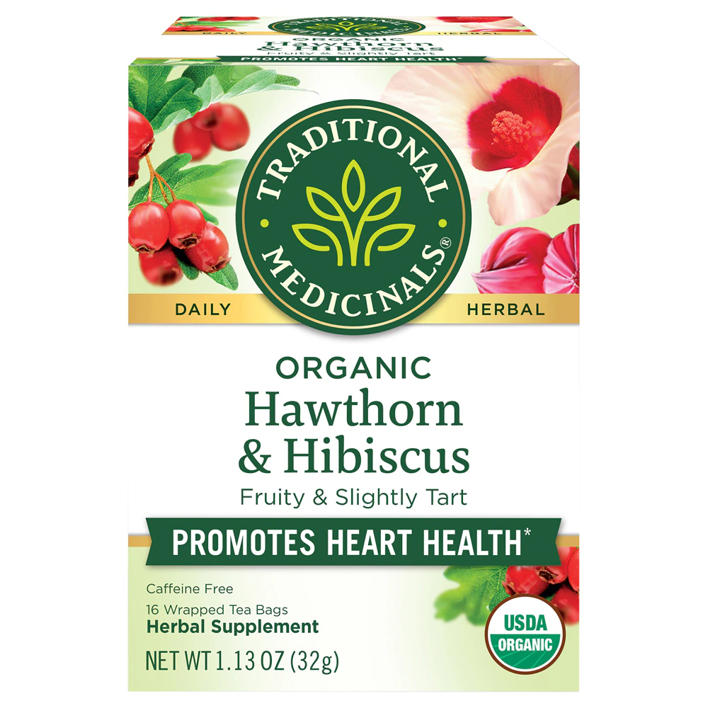Traditional Medicinals Organic Hawthorn & Hibiscus -- 16 Tea Bags