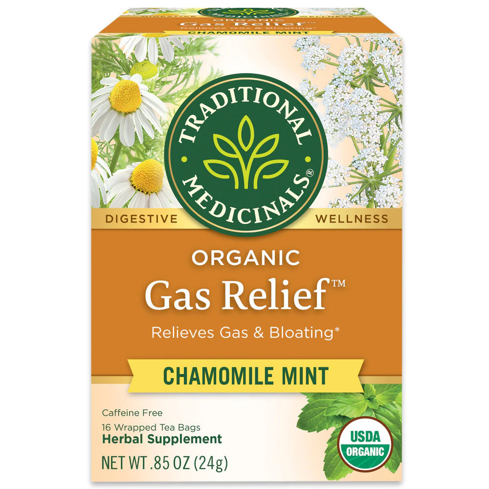 Traditional Medicinals Organic Herbal Teas Gas Relief -- 16 Tea Bags