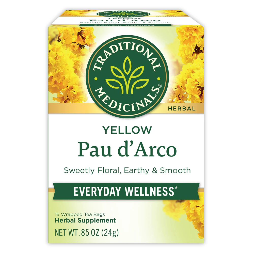 Traditional Medicinals Yellow Pau d'Arco Herbal Tea -- 16 Tea Bags