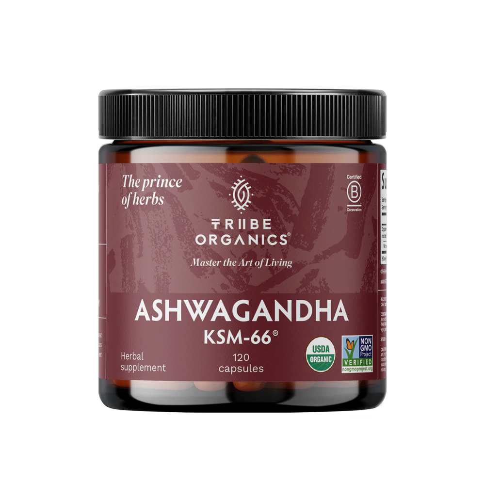 Tribe Organics Ashwagandha KSM-66 -- 120 Capsules