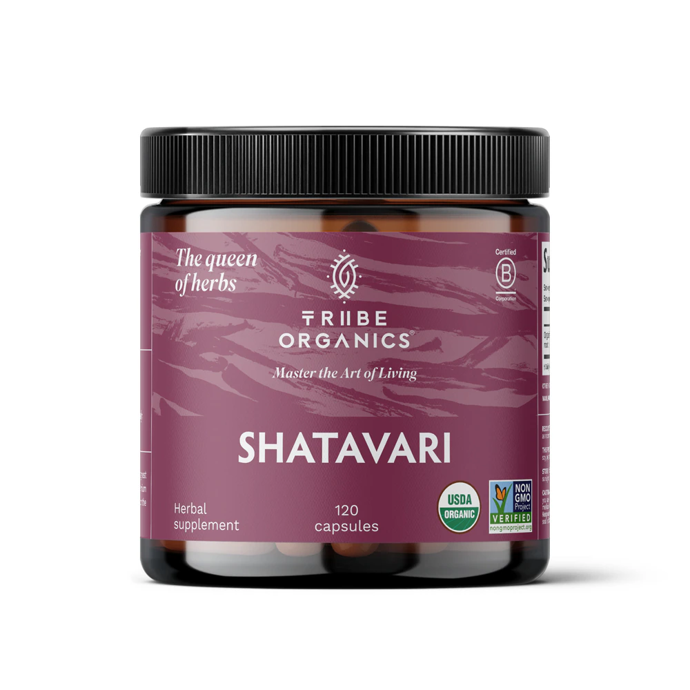 Tribe Organics Shatavari - For Hormonal Balance -- 120 Capsules