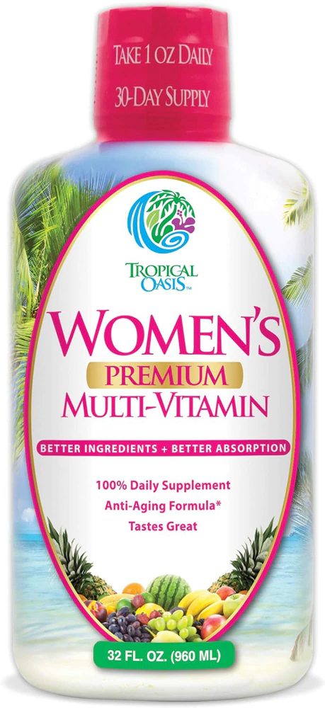 Tropical Oasis Premium Women's Liquid Multivitamin -- 32 fl oz