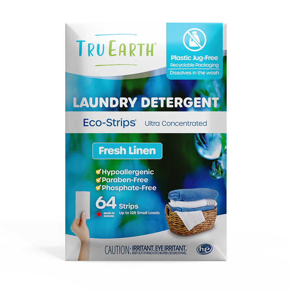 Tru Earth Laundry Detergent Eco-Strips - 128 Loads - Fragrance-Free -- 64 Strips