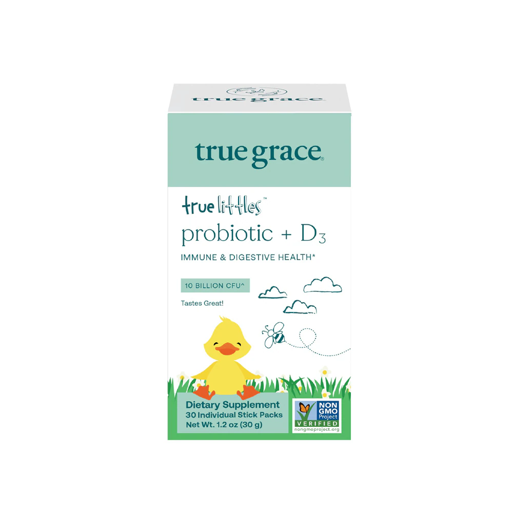 True Grace True Littles - Probiotic + D3 -- 10 billion CFU - 30 Individual Stick Packs