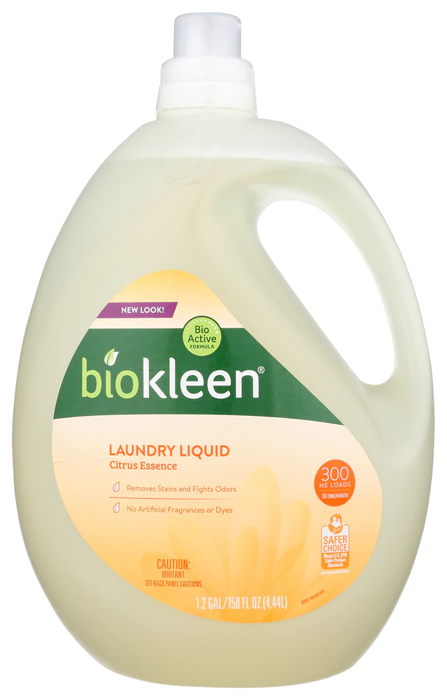 Biokleen Laundry Liquid 300 Loads Citrus Essence -- 150 fl oz