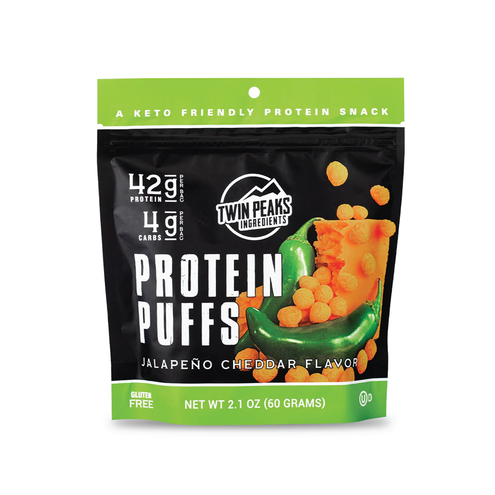 Twin Peaks Ingredients Protein Puffs Jalapeno Cheddar -- 2.1 oz