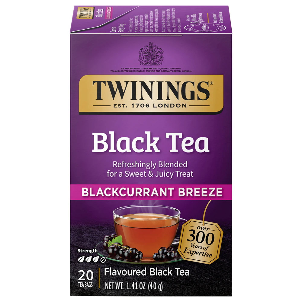 Twinings Premium Black Tea Blackcurrant Breeze -- 20 Tea Bags