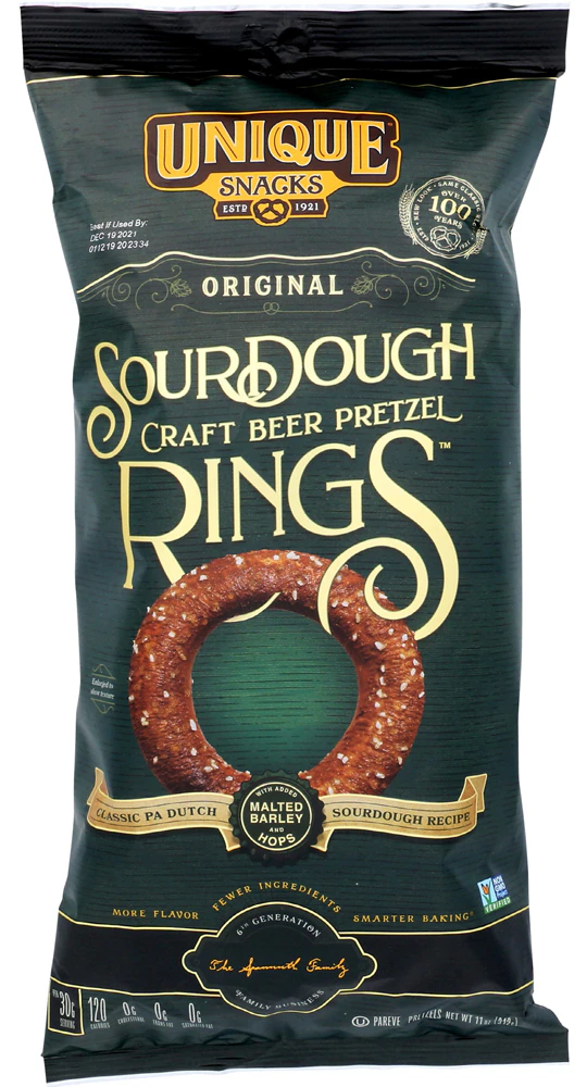 Unique Sourdough Craft Beer Pretzel Rings -- 11 oz