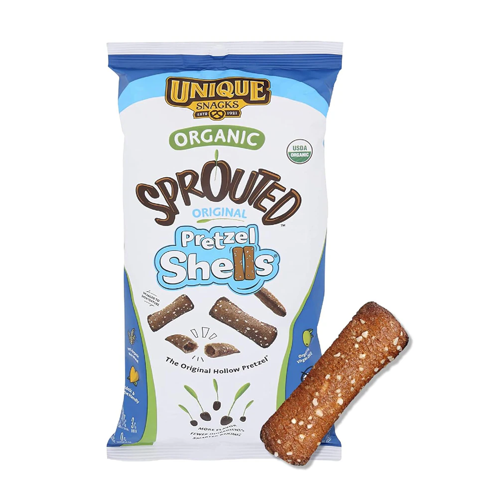 Unique Sprouted Pretzel Shells Original -- 8 oz