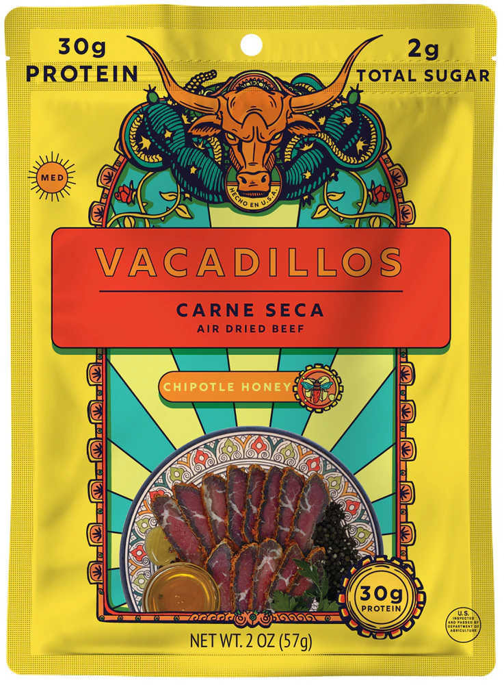 Vacadillos Carne Seca Air Dried Beef Chipotle Honey -- 2 oz