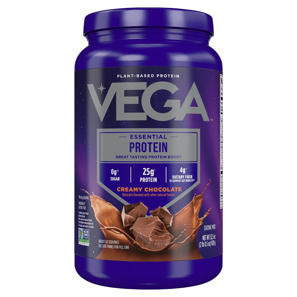 Vega Essential Protein - Plant Based Vegan Protein Powder Creamy Chocolate -- 32.5 oz
