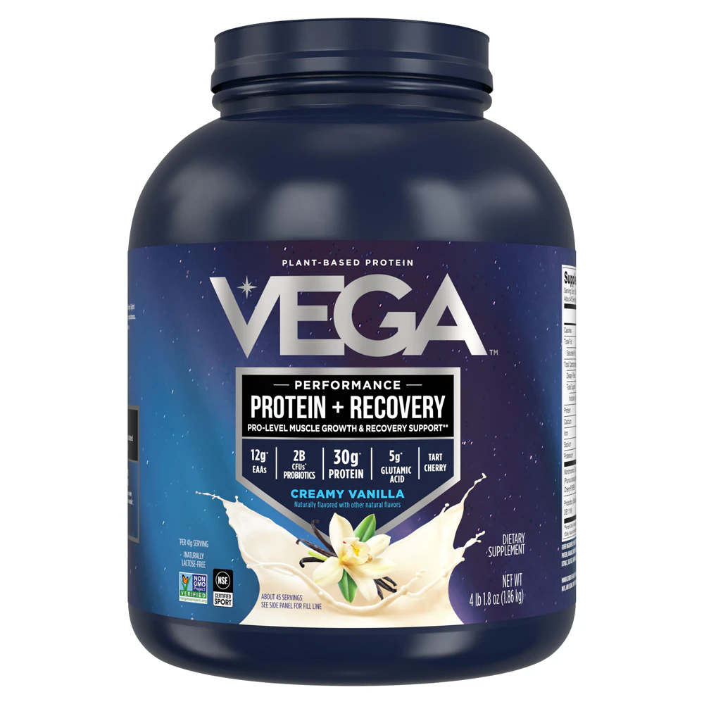 Vega Premium Sport Protein Vanilla Protein Powder Plus Recovery - NSF Certified for Sport Vanilla -- 45 Servings