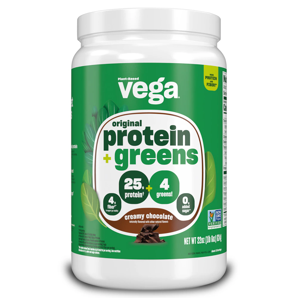 Vega Protein and Greens - Vegan Plant Protein Powder Creamy Chocolate -- 13 Servings