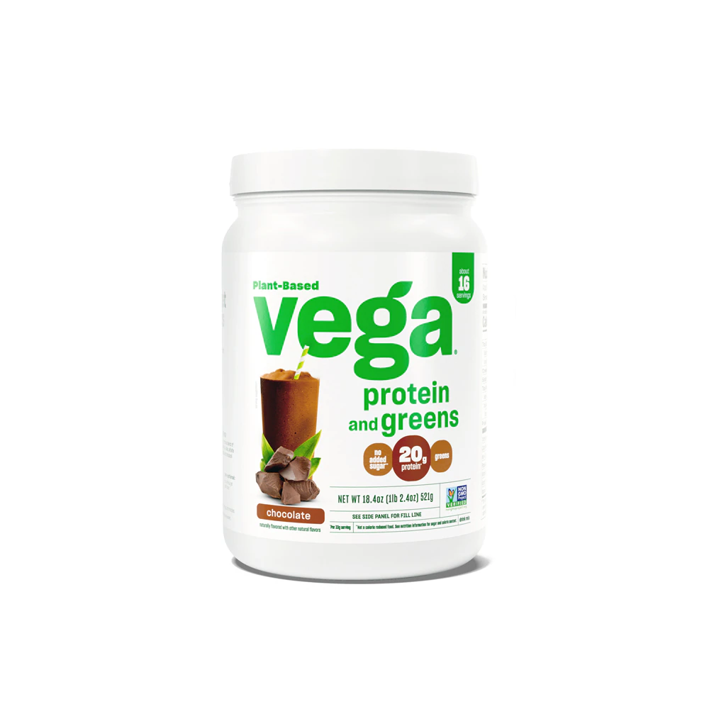 Vega Protein and Greens Vegan Protein Powder Chocolate -- 18 Servings