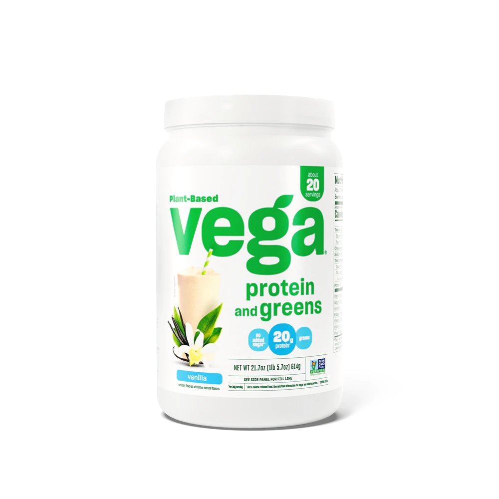 Vega Protein and Greens Vegan Protein Powder Vanilla -- 20 Servings