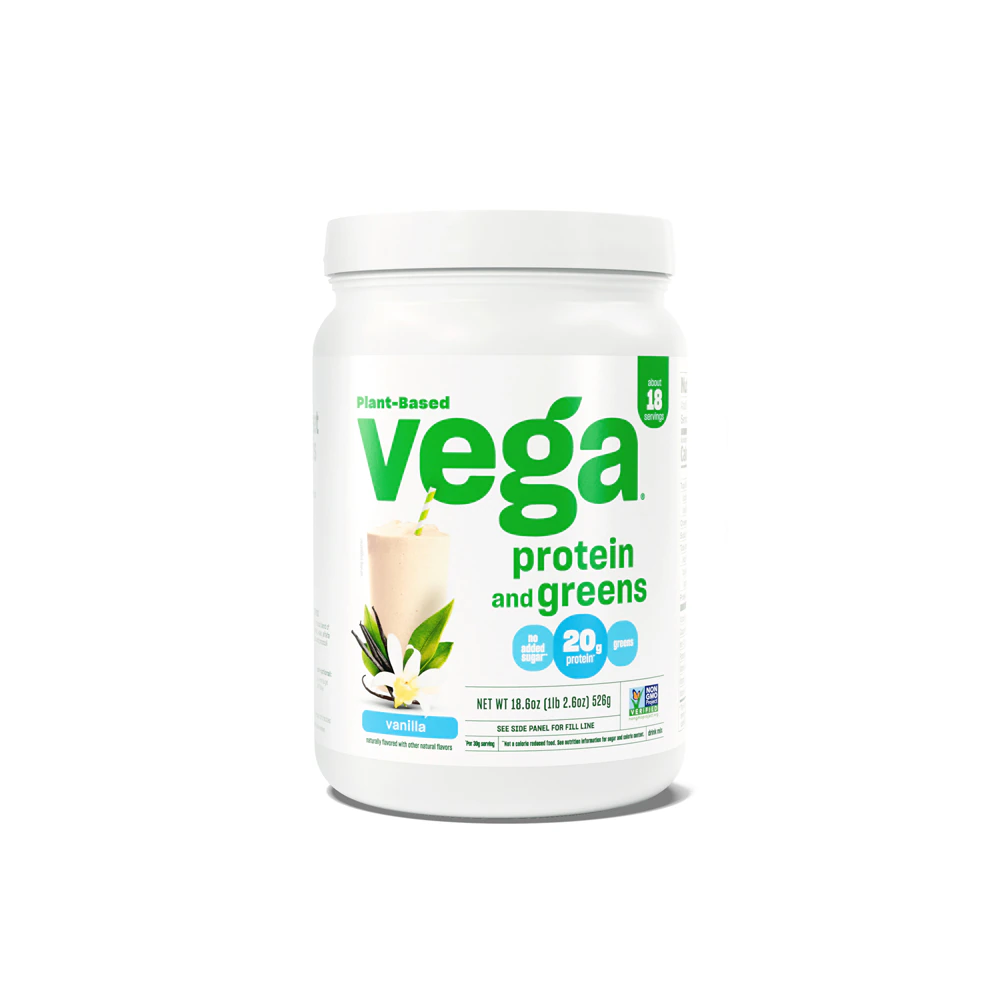 Vega Protein & Greens Plant-Based Protein Powder Keto Friendly Vanilla -- 18 Servings