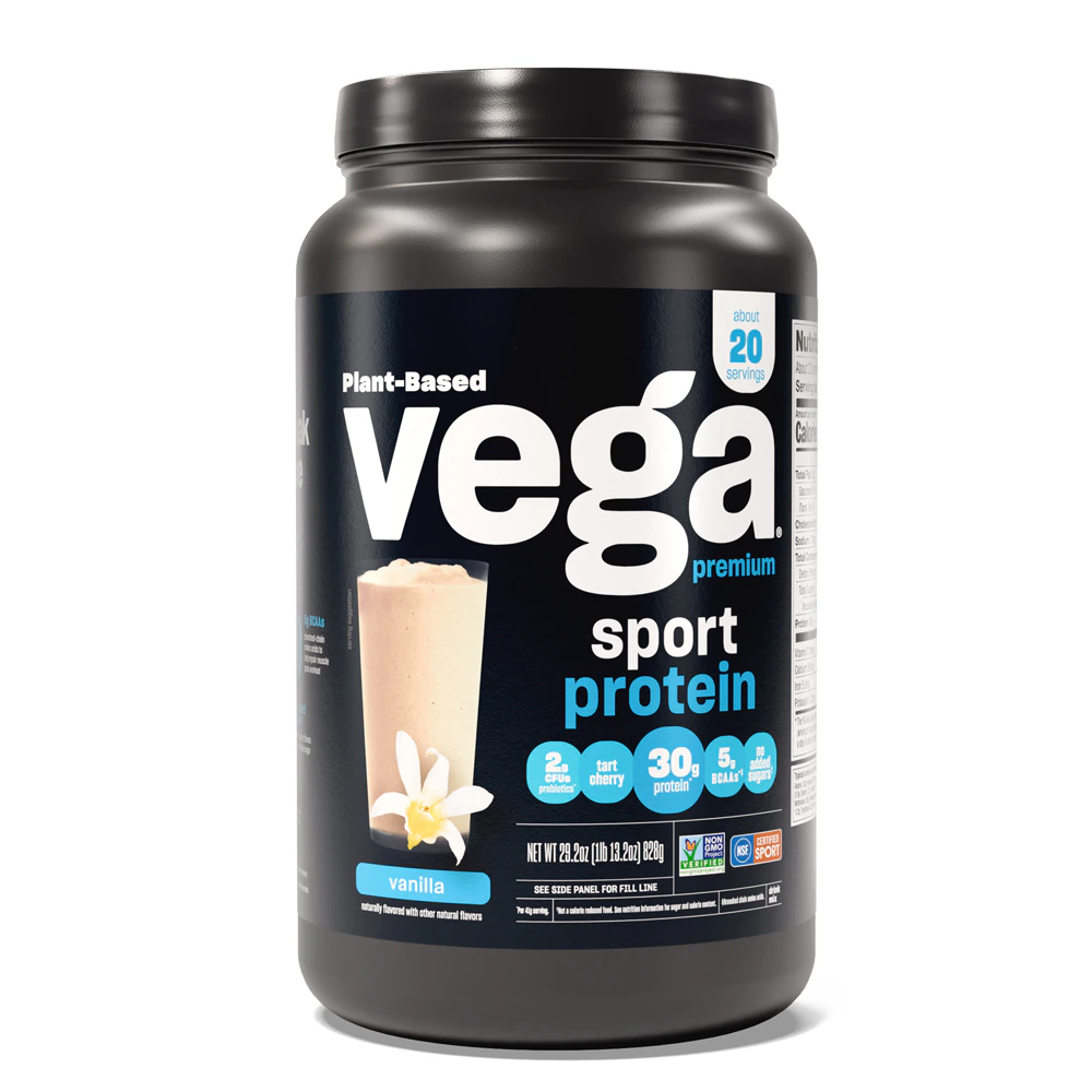 Vega Sport Premium Vegan Protein Powder- NSF Certified for Sport Vanilla -- 20 Servings