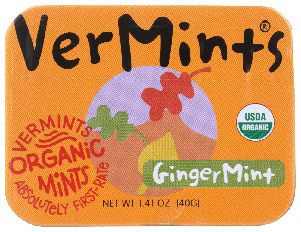 Vermints All Natural Organic Breath Mints GingerMint -- 1.41 oz