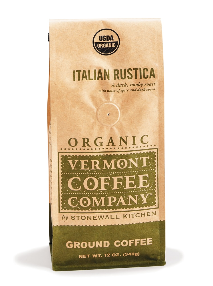 Vermont Coffee Organic Ground Coffee Italian Rustica -- 12 oz