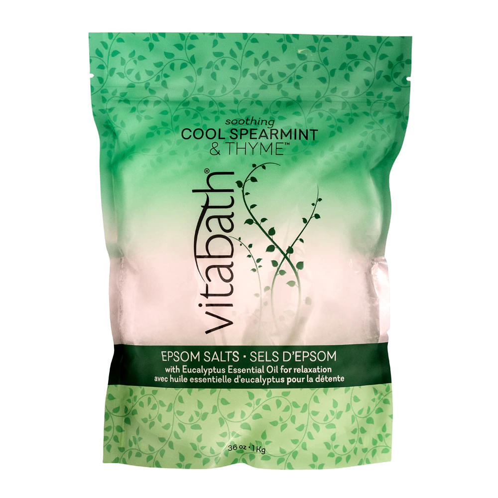 Vitabath Epsom Salts - Soothing Cool Spearmint & Thyme -- 36 oz