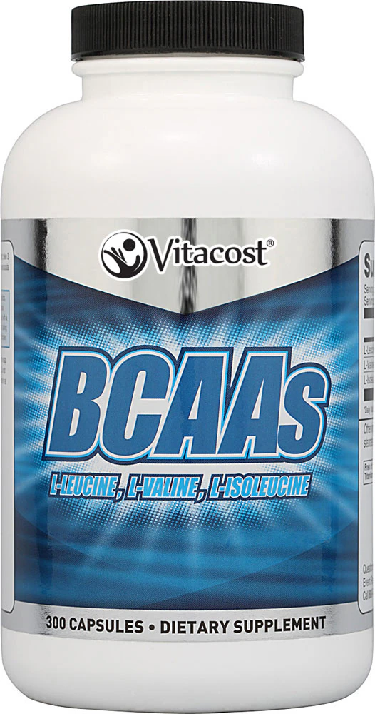 Vitacost BCAAs L-Leucine, L-Valine, L-Isoleucine -- 2,400 mg per serving - 300 Capsules