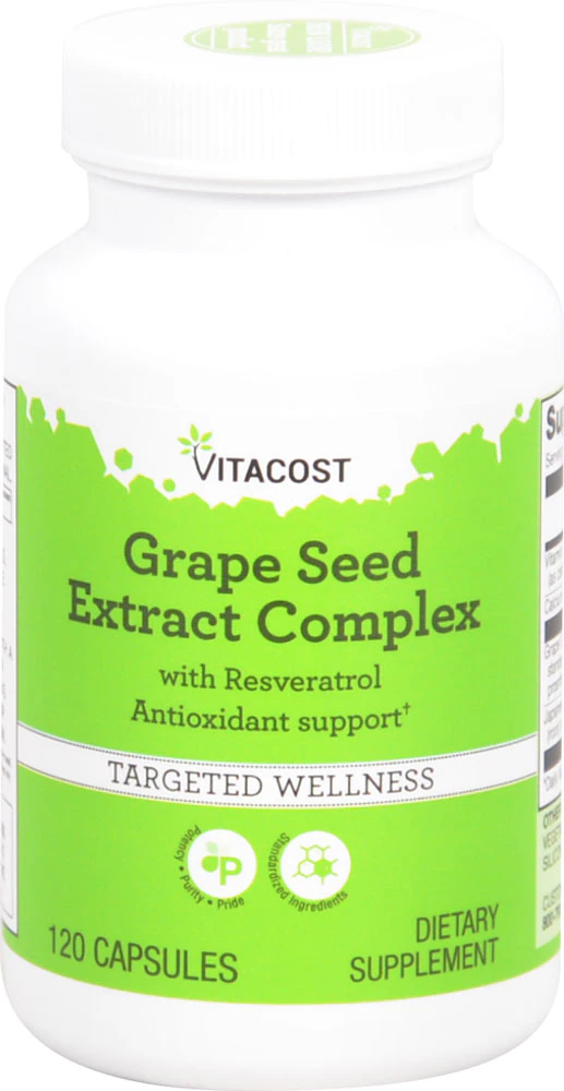 Vitacost Grape Seed Extract Complex with Resveratrol -- 120 Capsules