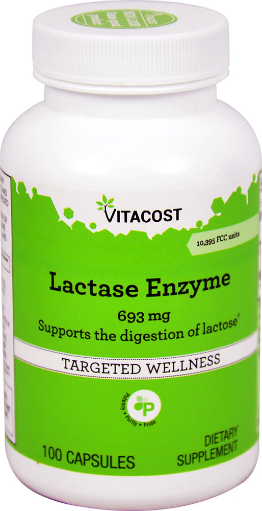 Vitacost Lactase Enzyme -- 693 mg - 100 Capsules