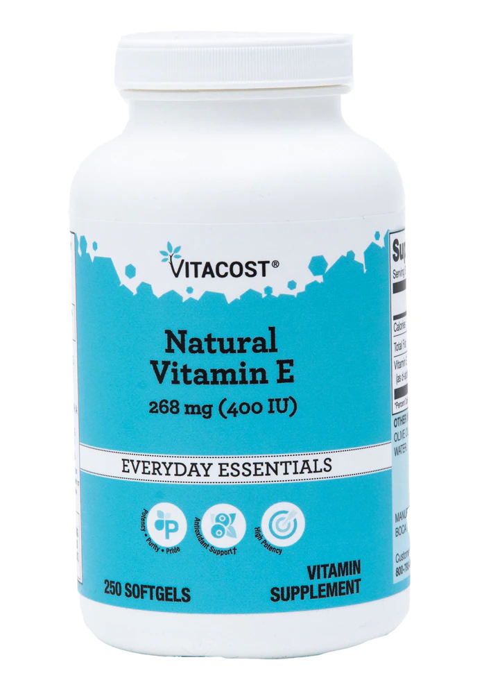 Vitacost Natural Vitamin E -- 268 mg (400 IU) - 250 Softgels