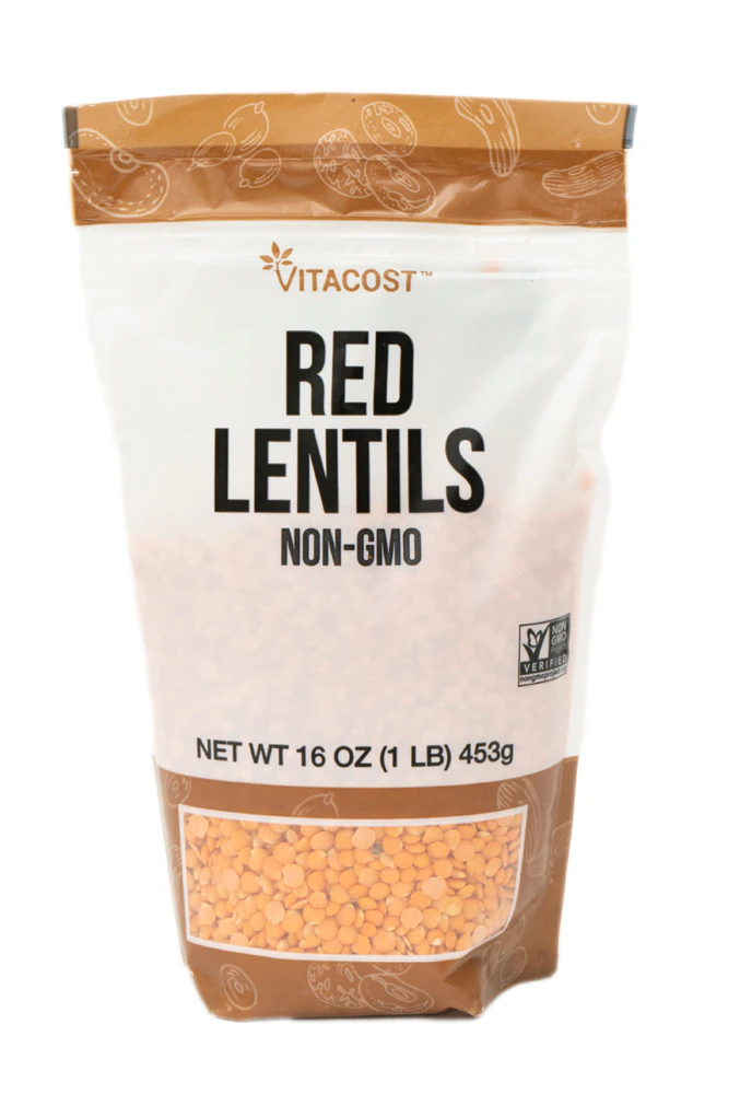 Vitacost Non-GMO Red Lentils -- 16 oz